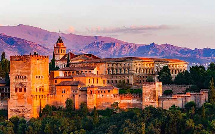 "Alhambra"-Festung in Granada in der Region Andalusien in Spanien 